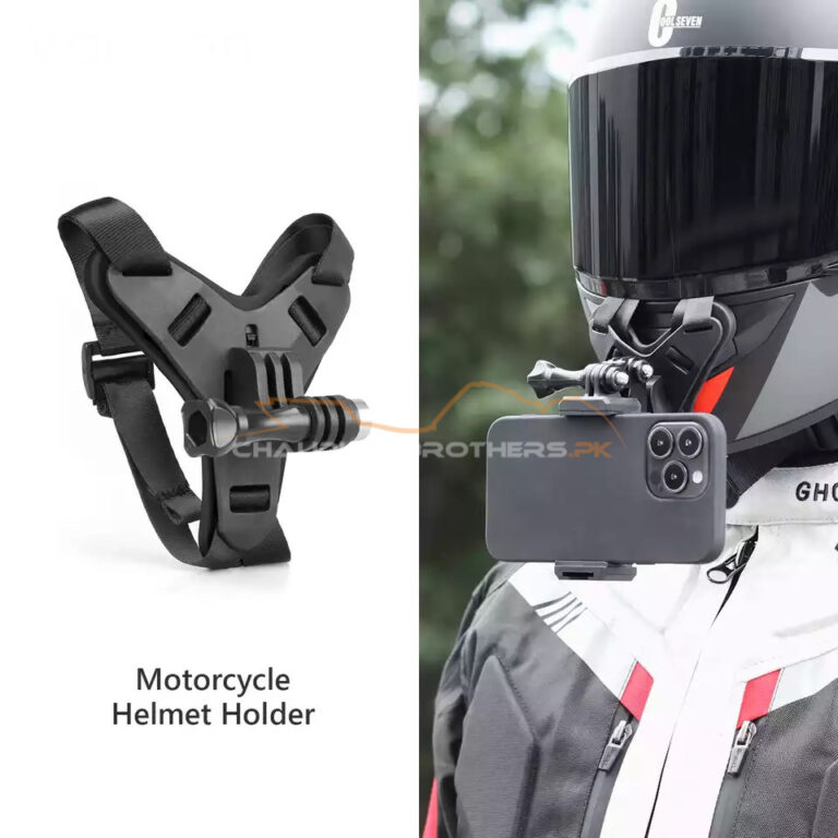 HELMET CHIN MOUNT STRAP HOLDER FOR MOBILE & ACTION CAM
