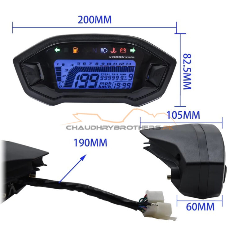 7 COLOUR DIGITAL SPEEDOMETER (DOLPHIN STYLE) chaudhrybrothers.pk