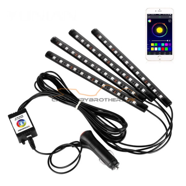 BLUETOOTH ATMOSPHERE FLASH NEON STRIP LIGHTS FOR BIKE & CAR