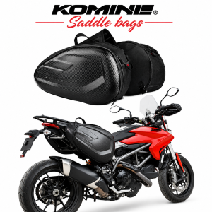 KOMINE SADDLE BAGS WITH WATERPROOF COVER