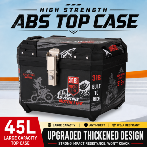 45L ABS MATERIAL LUGGAGE BOX-UNBREAKABLE-TAIL BOX WITH PLASTIC PLATE