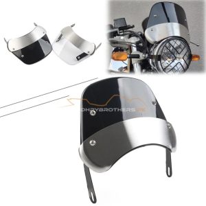 VINTAGE STYLE WINDSHIELD WITH METAL PLATE FOR CG-150, YBR-G, YBZ, INFINITY-150
