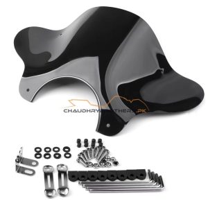 VINTAGE STYLE WINDSHIELD-WINDSCREEN FOR 6 TO 8 INCH HEADLIGHT