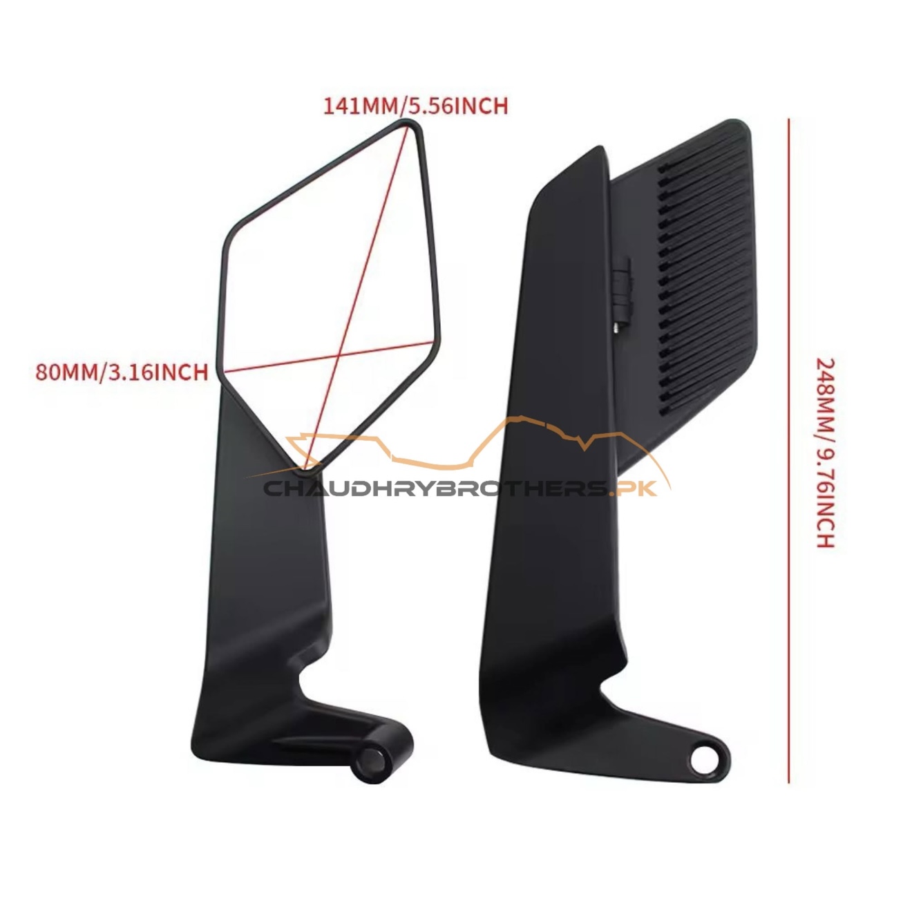 NEW SHAPE WIND WINGS SIDE VIEW MIRRRORS (SM-33) - Image 10