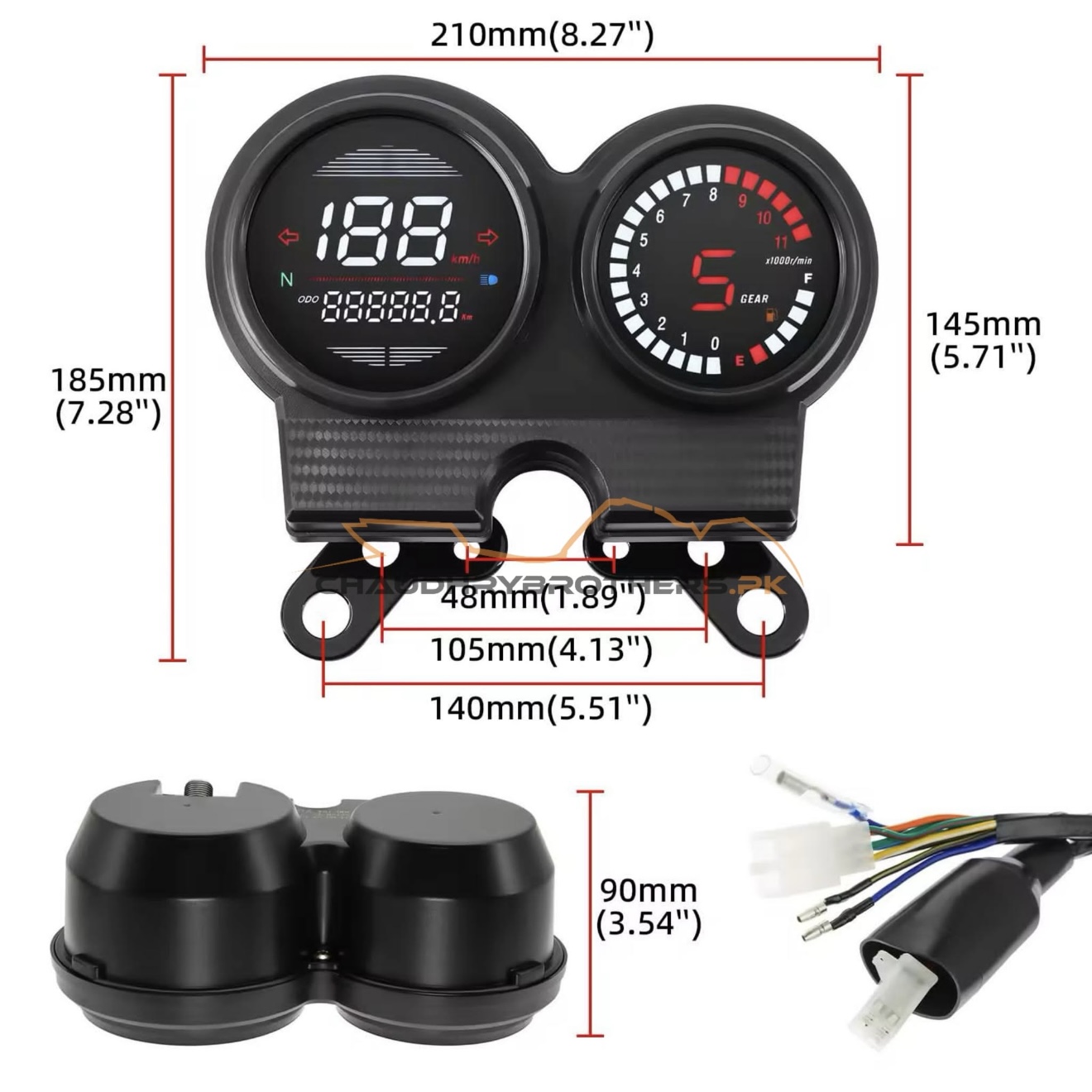 ROUND SHAPE DIGITAL SPEEDOMETER FOR PRIDER & YBR FAMILY (M-08) - Image 10