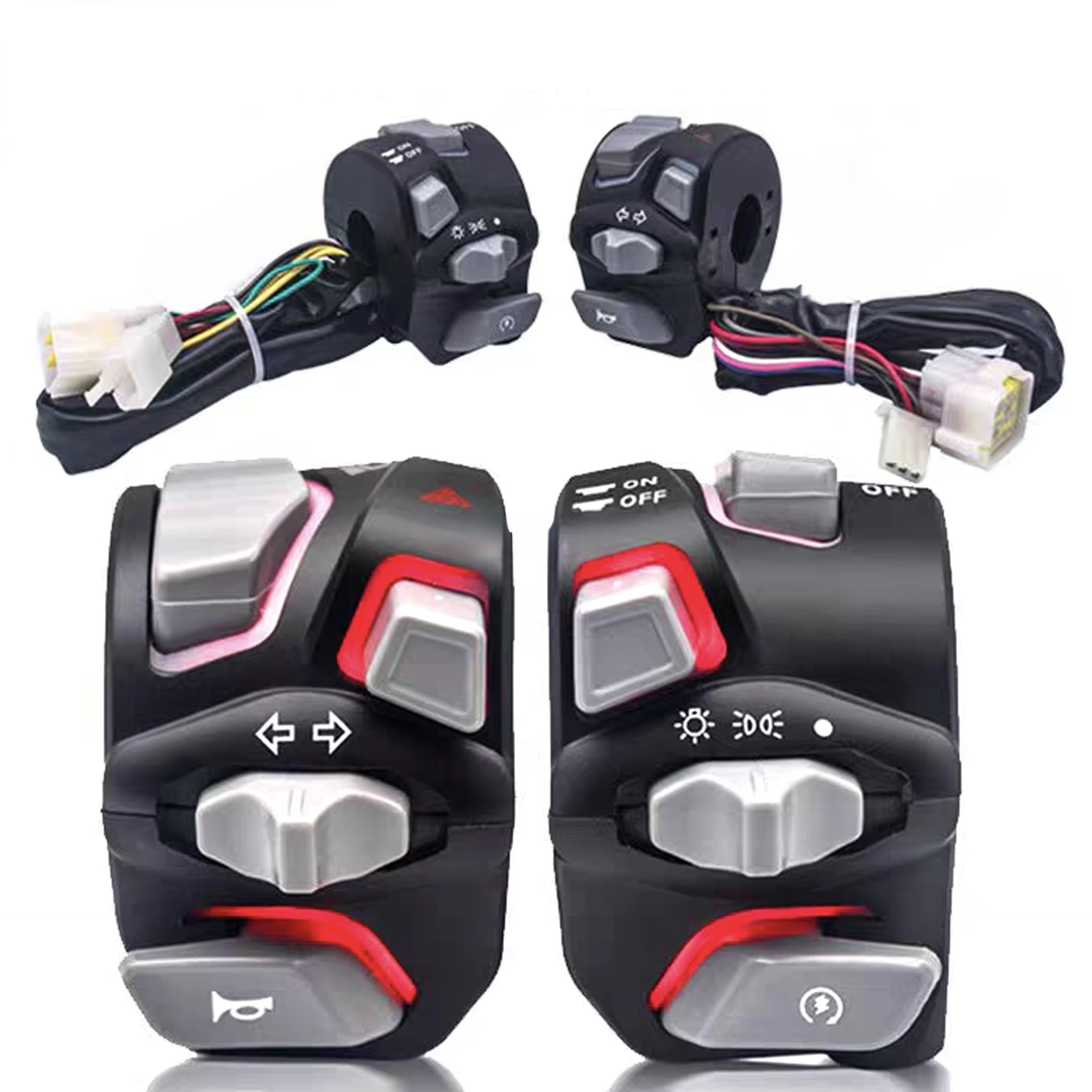 LED BASED HANDLE SWITCH ASSEMBLY WITH HAZARD BUTTON
