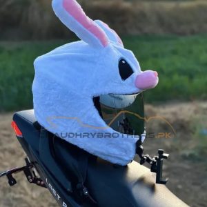 WHITE BUNNY HELMET PROTECTIVE COVER (HELMET CAP)