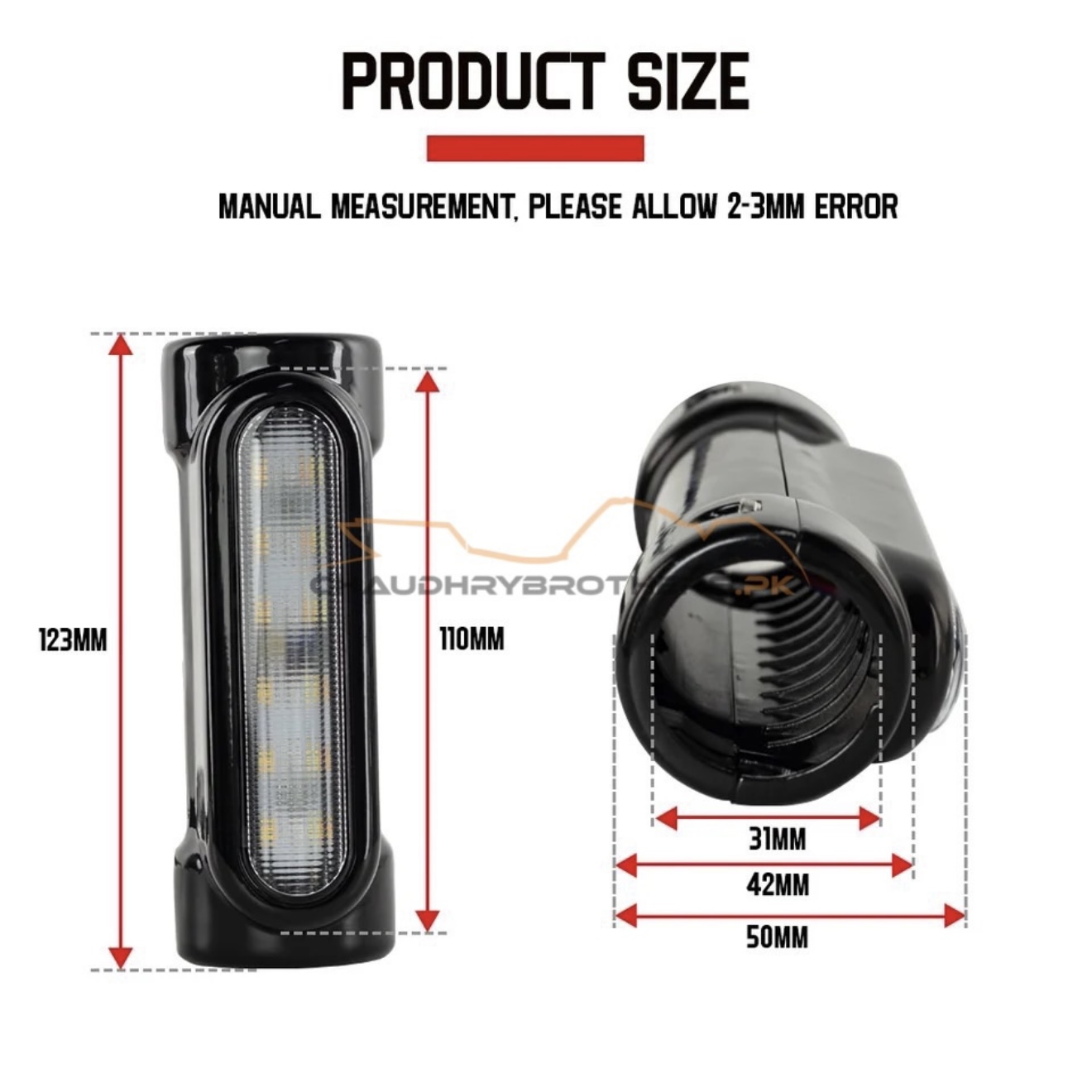 LED CRASH BAR TURN SIGNAL DRL LIGHTS (ALUMINIUM) - Image 7