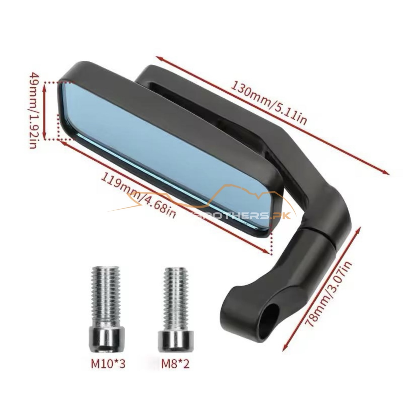 RETRO DESIGN SIDE VIEW MIRROR-RECTANGULAR SHAPE-INFINITY MIRRORS (SM-29) - Image 7