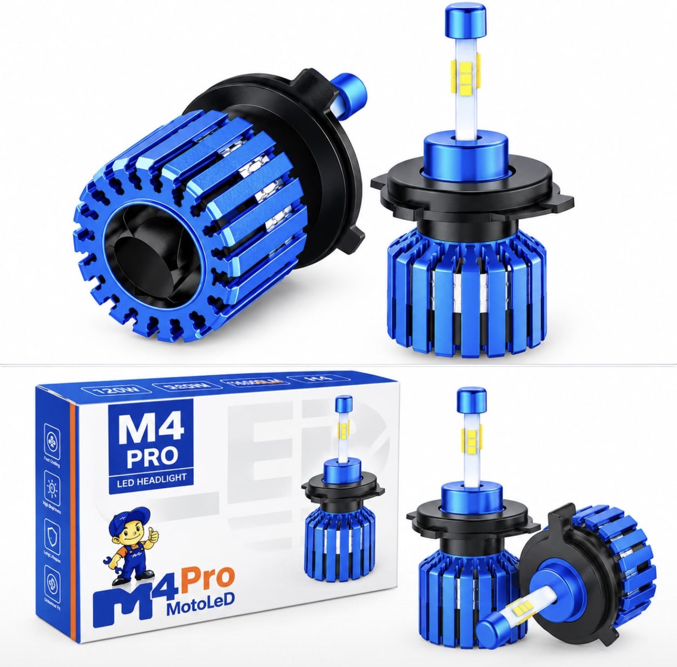 MOTORCYCLE H4 LED M4 PRO