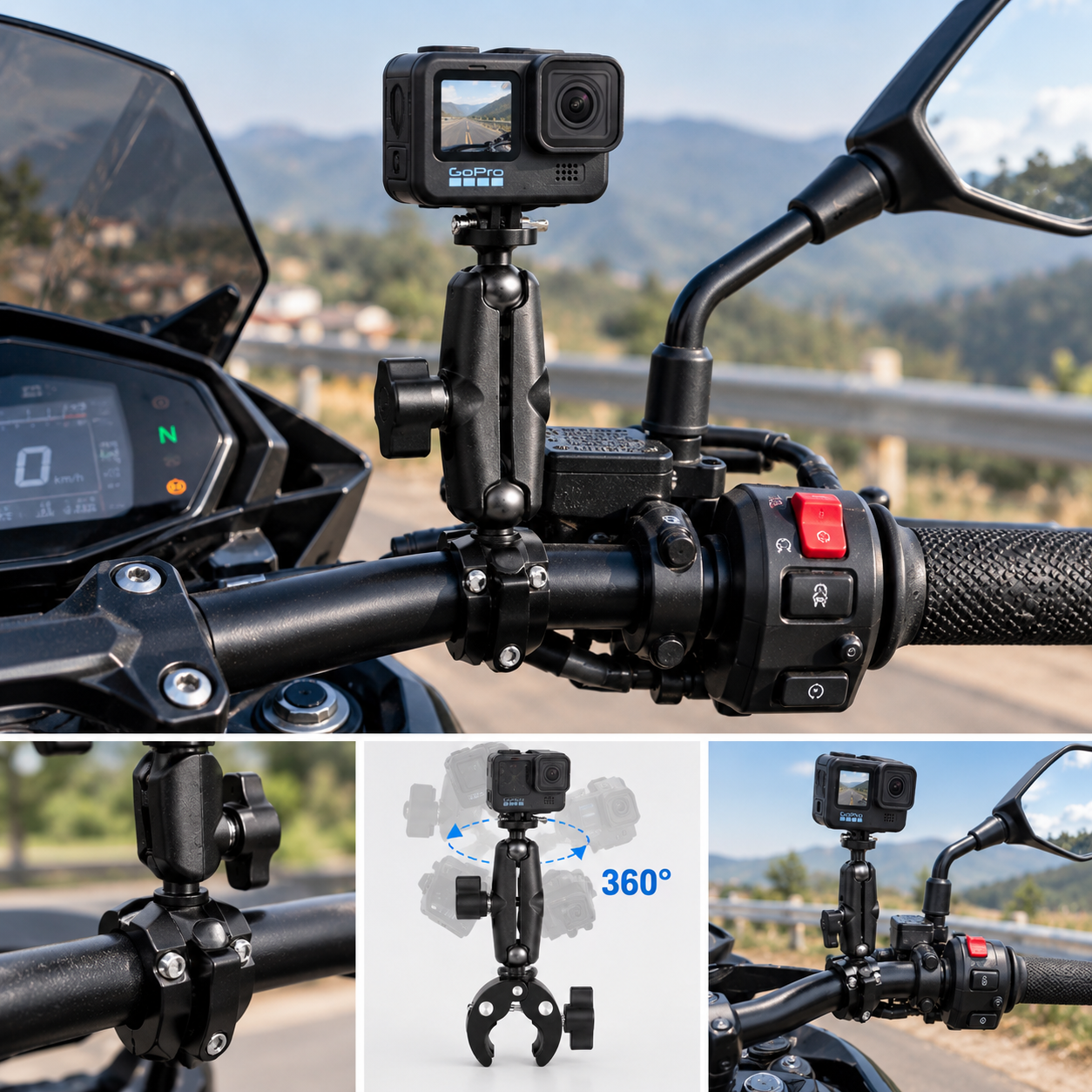 MOTORCYCLE CAMERA MOUNT FOR GOPRO & INSTA360 - Image 2