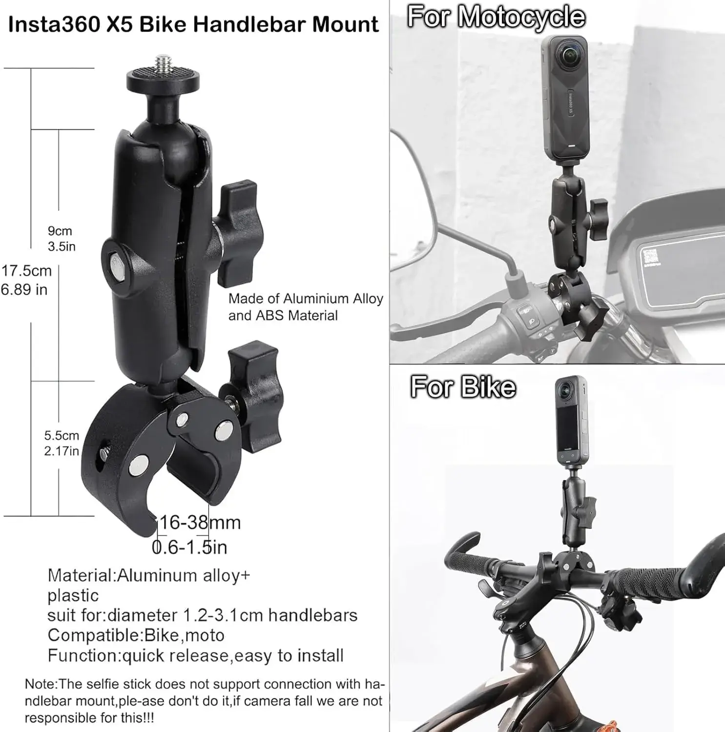 MOTORCYCLE CAMERA MOUNT FOR GOPRO & INSTA360 - Image 8
