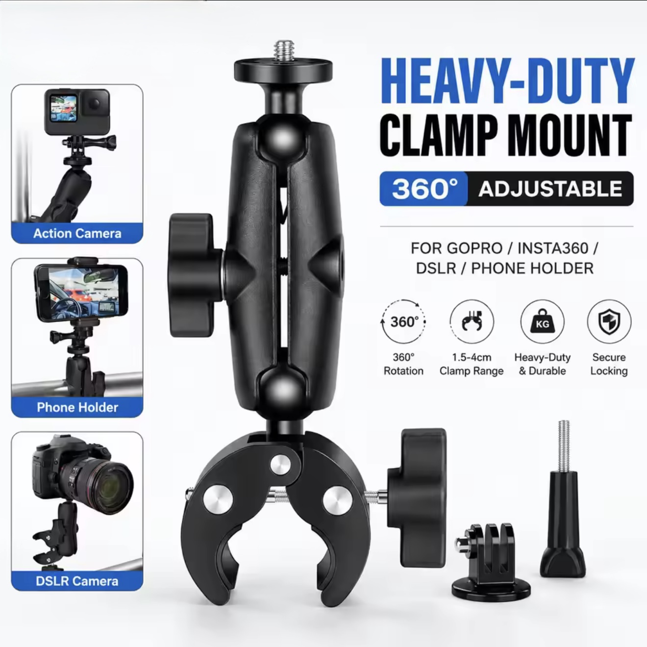 MOTORCYCLE CAMERA MOUNT FOR GOPRO & INSTA360