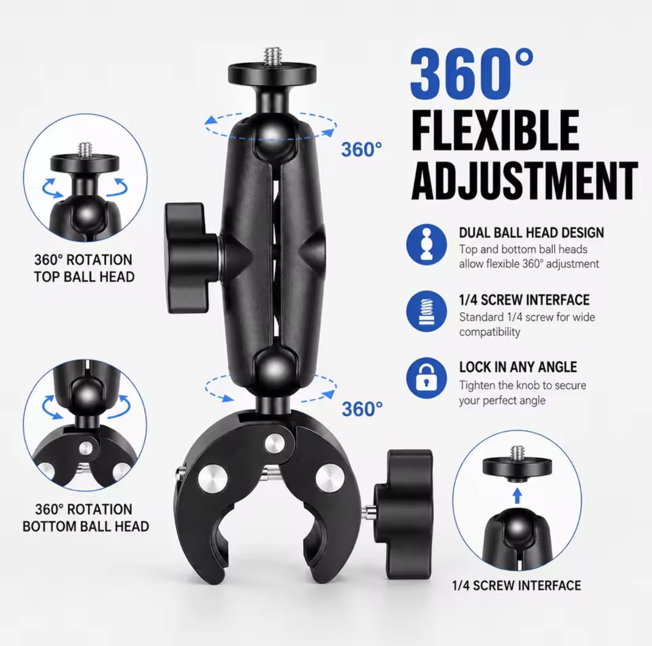 MOTORCYCLE CAMERA MOUNT FOR GOPRO & INSTA360 - Image 3