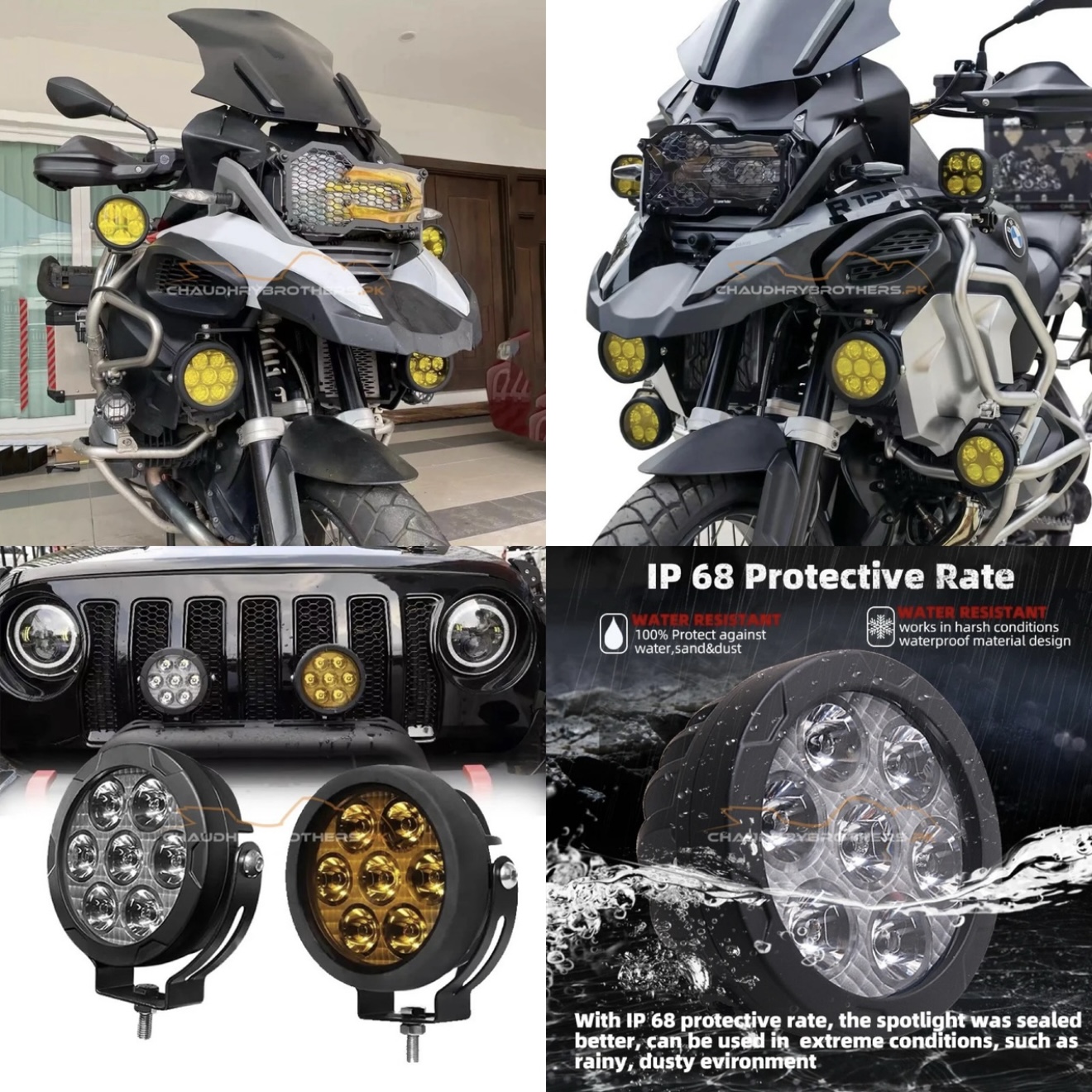7 LED AUXILIARY LGHTS-HJG-EXTERNAL-REMOVABLE LENS-LED-140WATT (EL-08) - Image 9