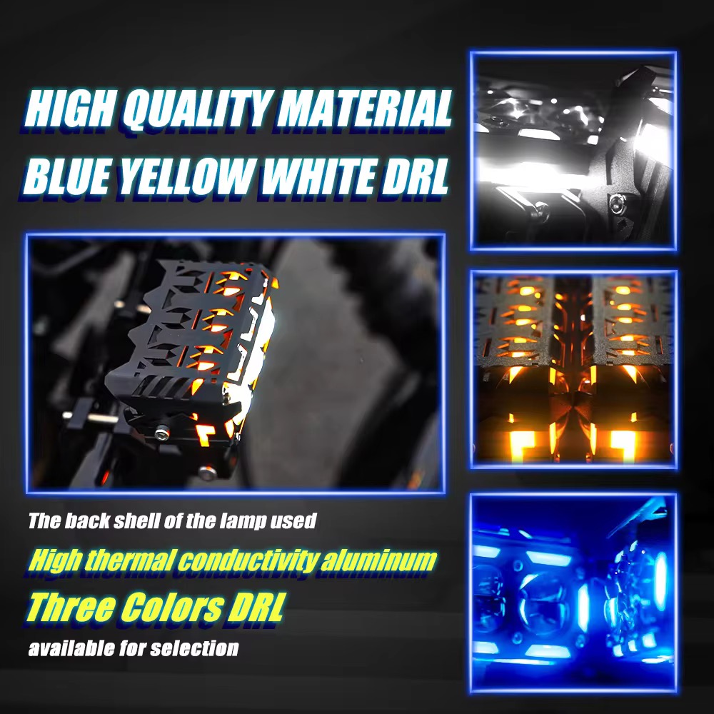 3 LED AUXILIARY BAR LIGHTS-MOTOLED-FOG SPOT LIGHTS - Image 5
