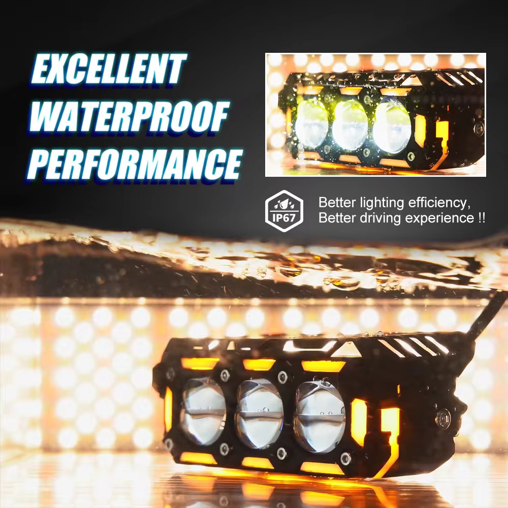 3 LED AUXILIARY BAR LIGHTS-MOTOLED-FOG SPOT LIGHTS - Image 6