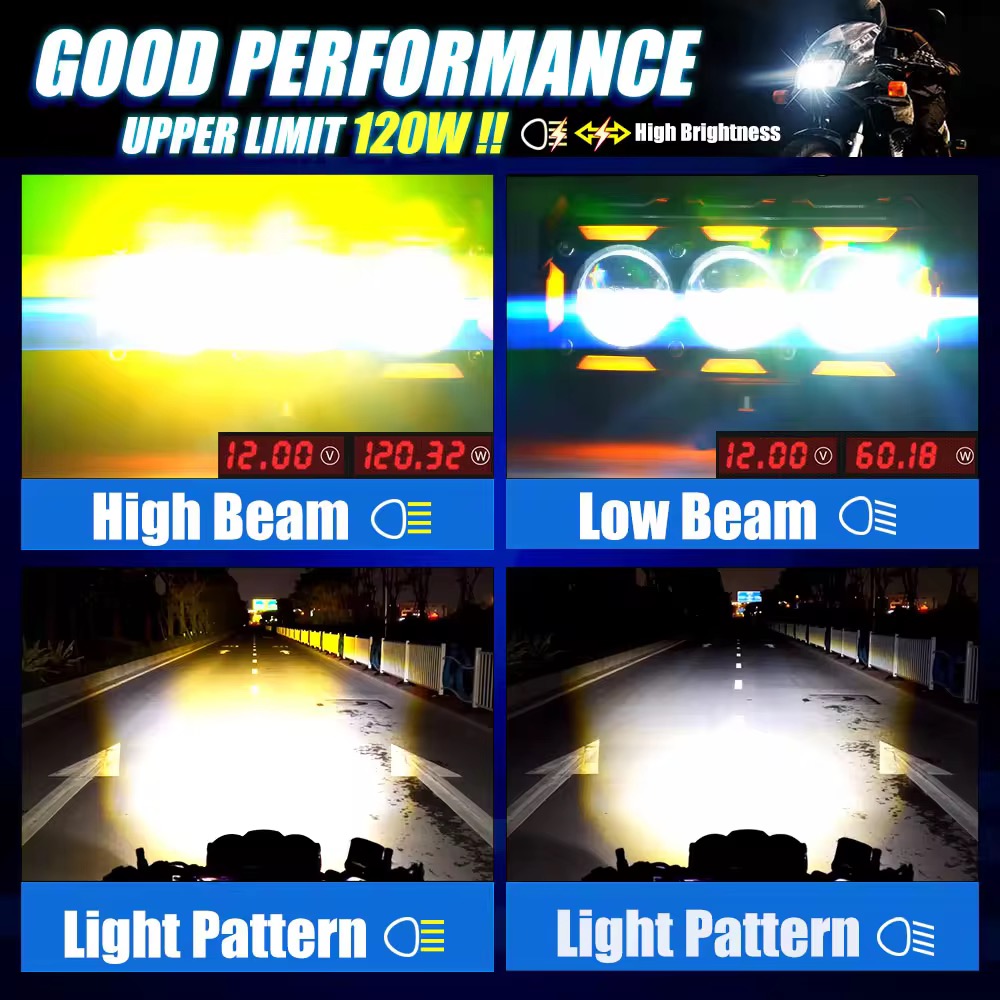 3 LED AUXILIARY BAR LIGHTS-MOTOLED-FOG SPOT LIGHTS - Image 4