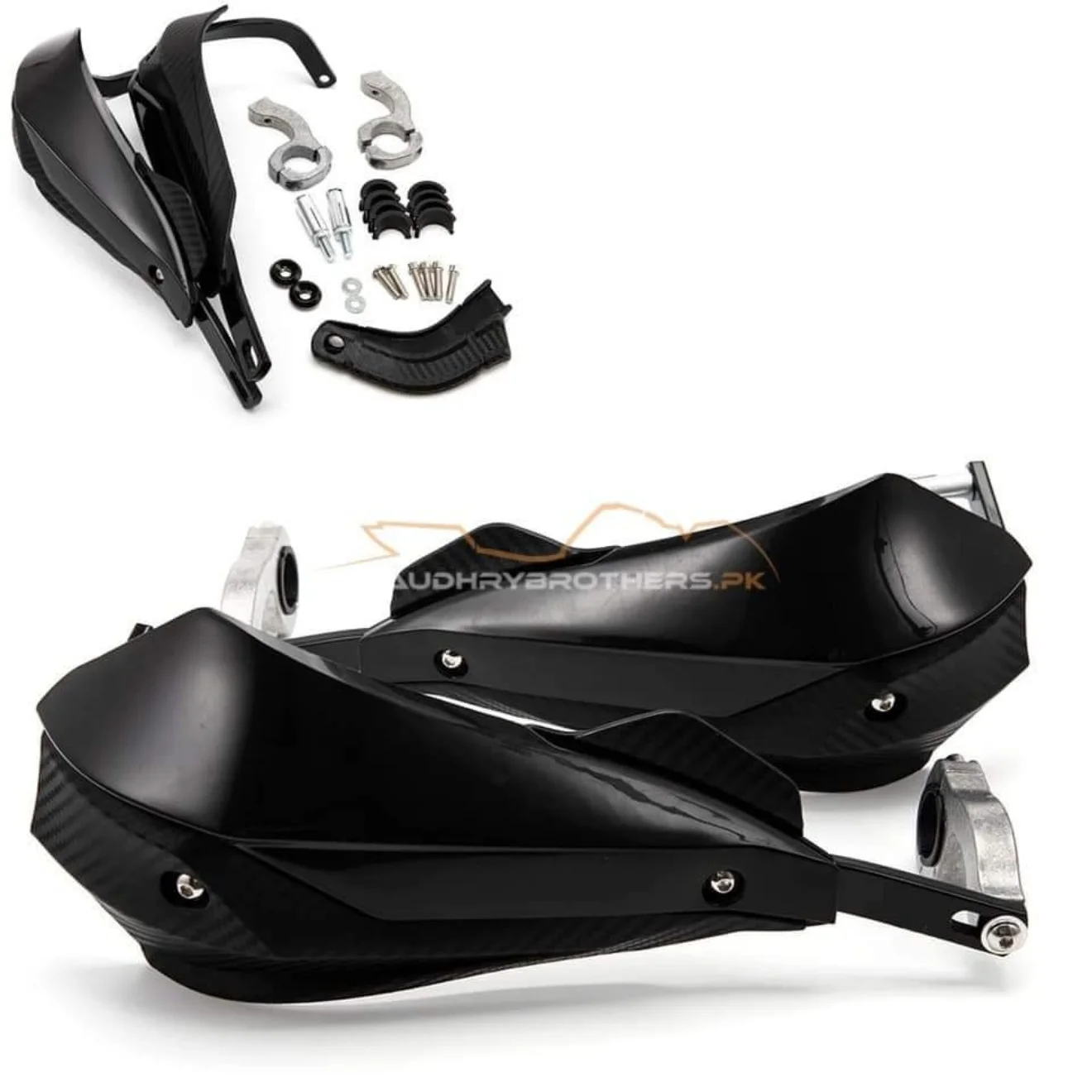 CARBON FIBER HANDGUARDS PROTECTOR-METAL BASE (HG-03)
