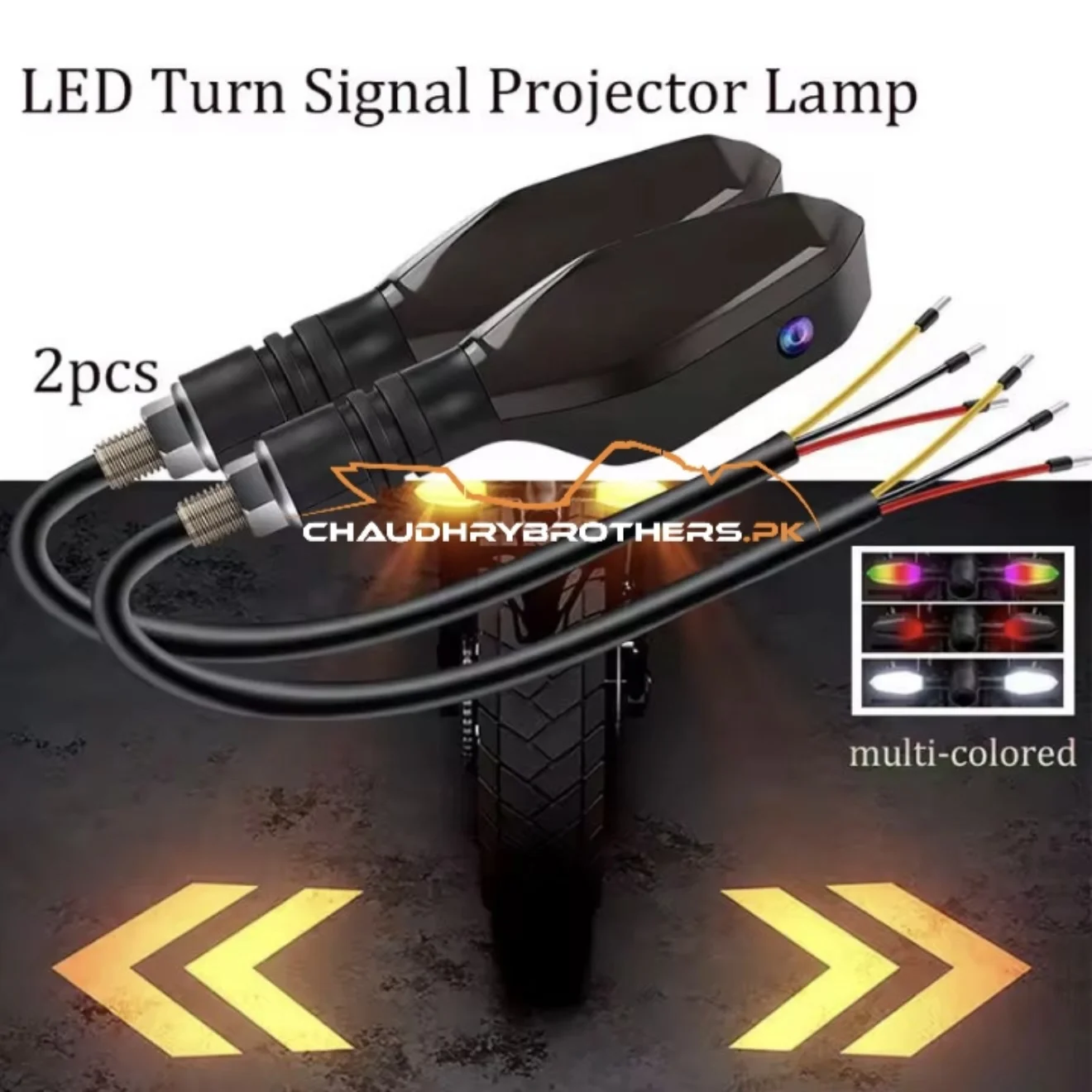 MOTORCYCLE LED INDICATORS-24 LIGHTING MODES-RUNNING LIGHTS INDICATE (LI-1)